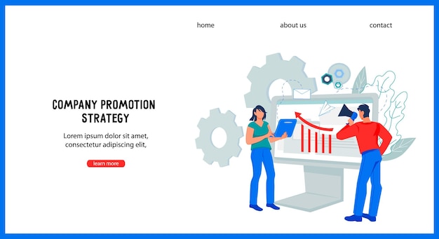 会社またはブランドのプロモーション デジタル マーケティング ウェブサイト バナー テンプレート