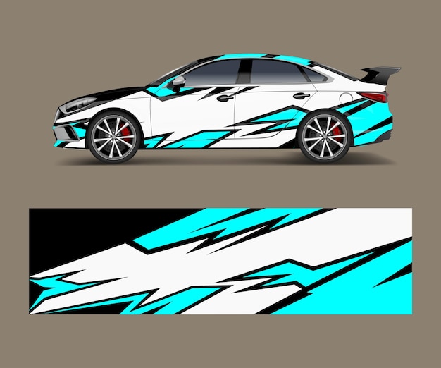 Company branding Car decal wrap design vector Graphic abstract shapes designs company car