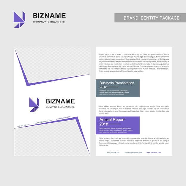 Company brochure with company logo and stylish design 