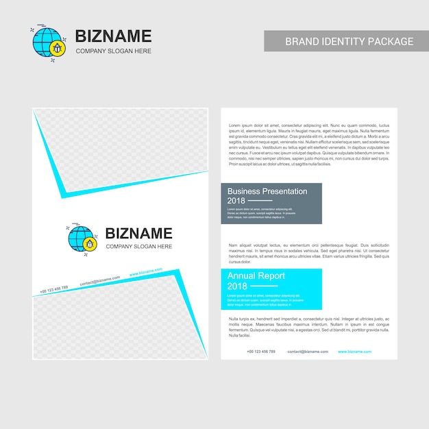 Company brochure with company logo and stylish design 