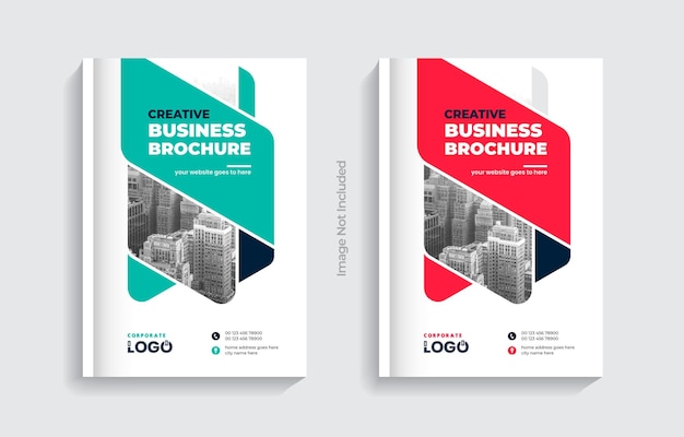 Company business brochure cover or colorful book cover design template