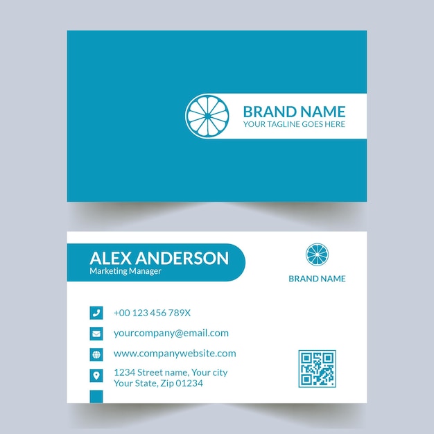 Company business card design with modern touch