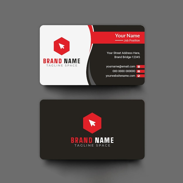 Vector company business card template