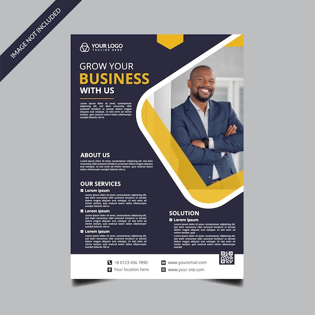 Vector company business flyer in vector format