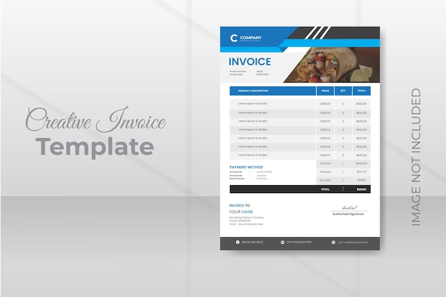 Modello di fattura aziendale aziendale