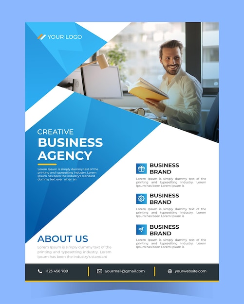 company business marketing agency flyer template
