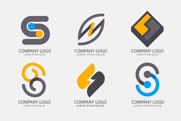 Company and Corporate Business Agency logo and label design vector