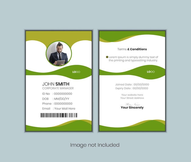 Vector company employee id card template