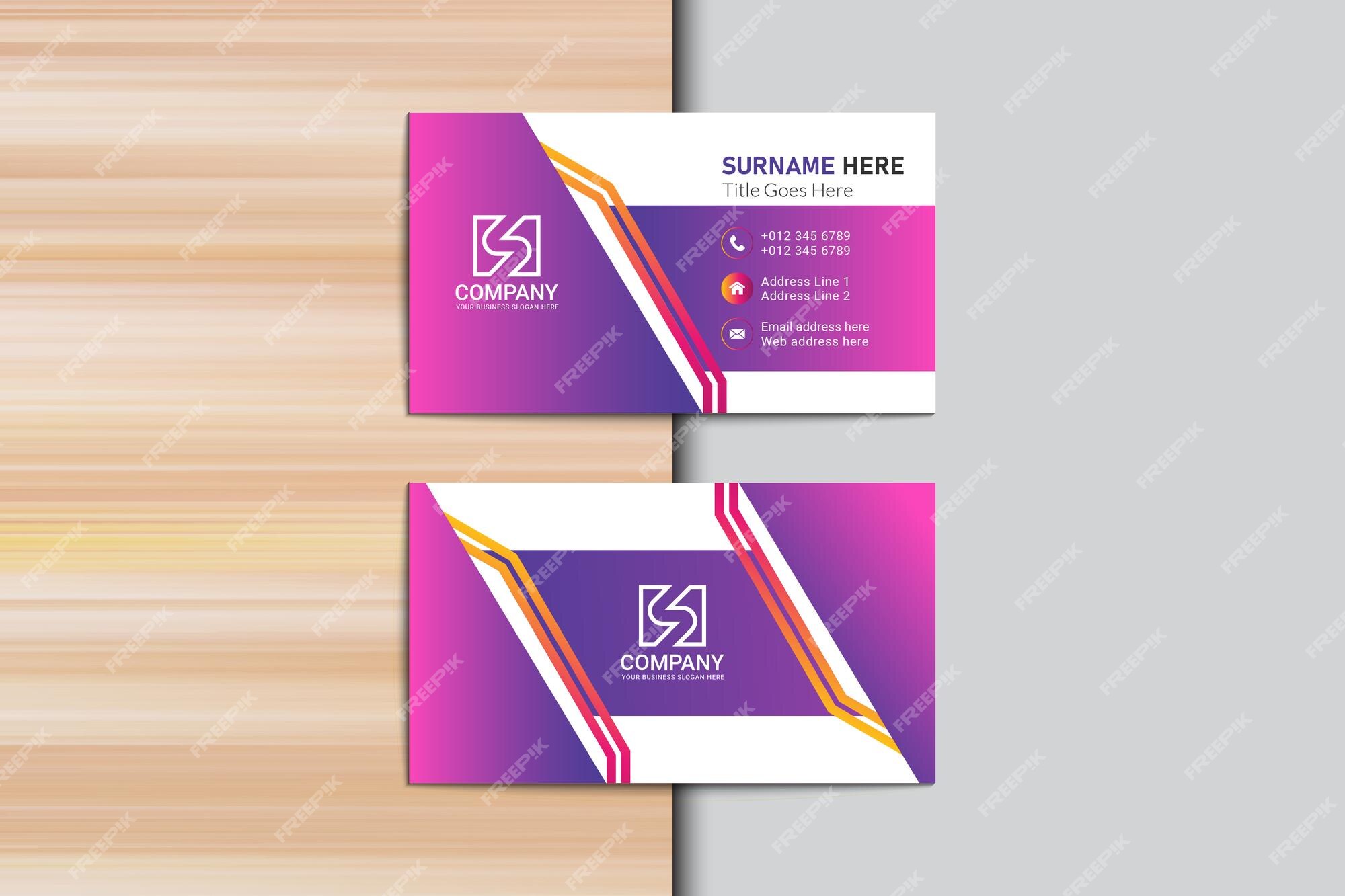 premium-vector-company-flat-business-card-template