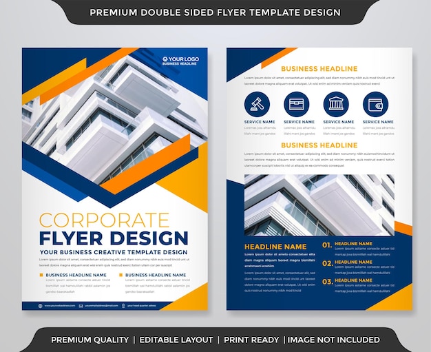 Company flyer template use for business brochure