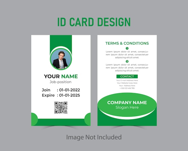 Company Id card design template