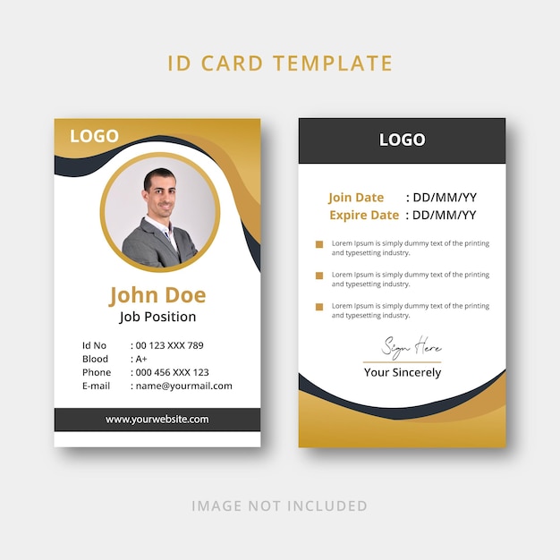 Company id card design template