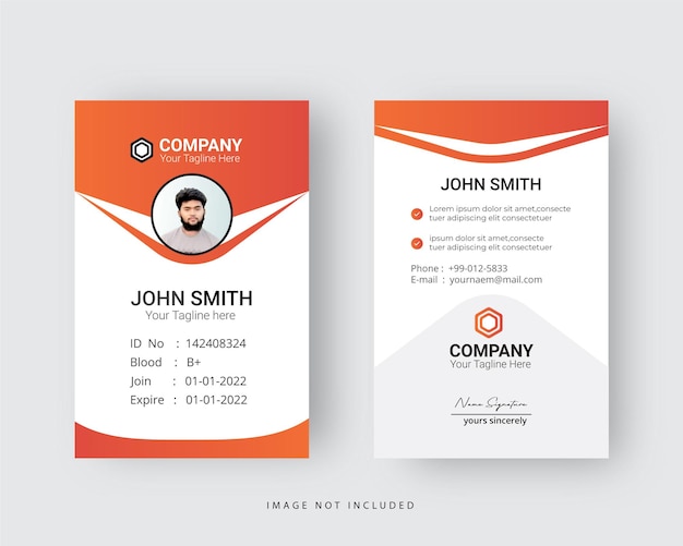 Vector company id card template