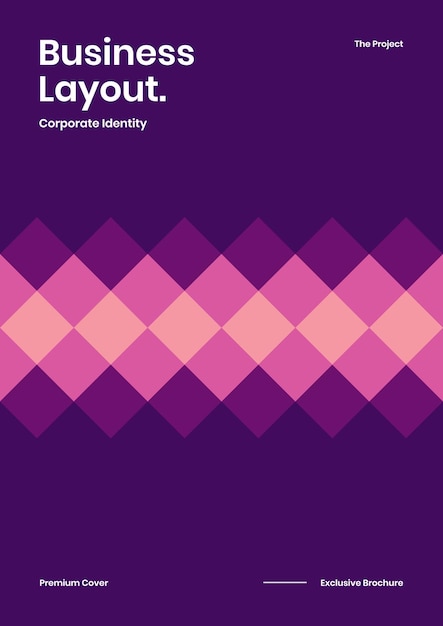 会社のアイデンティティ パンフレットのテンプレートです。ビジネスカバー。企業レポートの抽象的な幾何学的なレイアウト。