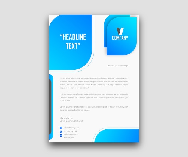 Company identity modern letterhead