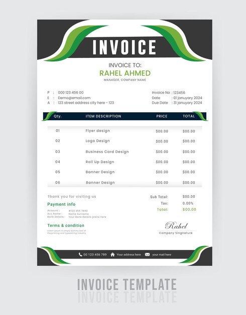 company invoice design