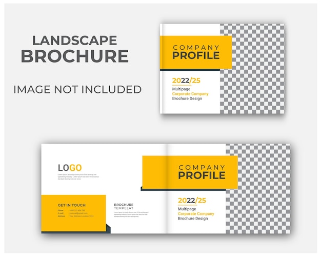 Vettore panorama aziendale brochure template layout design o minimalista una brochure minima