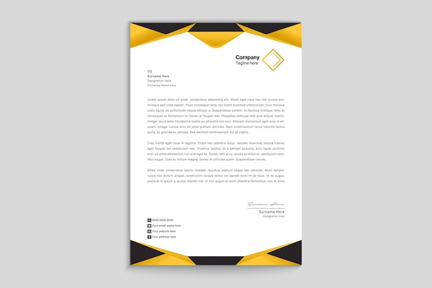 Vector company letterhead design