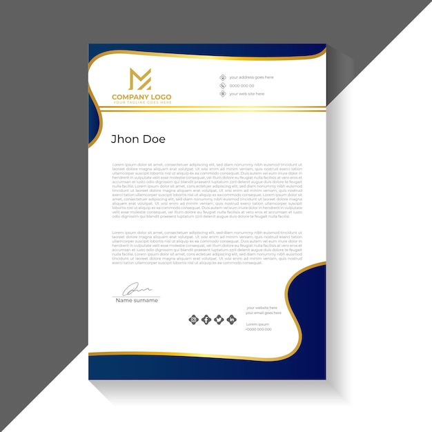 Vector company letterhead design