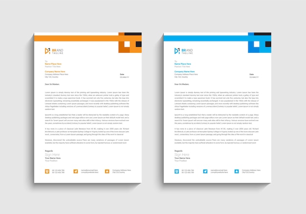 Company letterhead template design