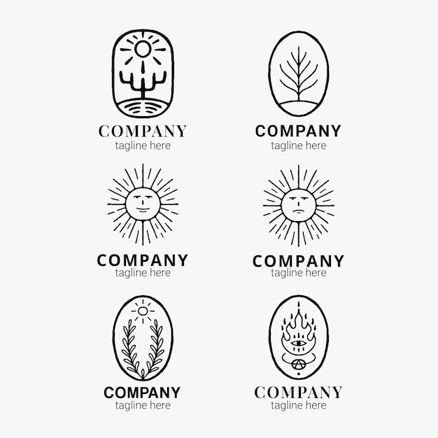 Company Logo Template Monochrome Style