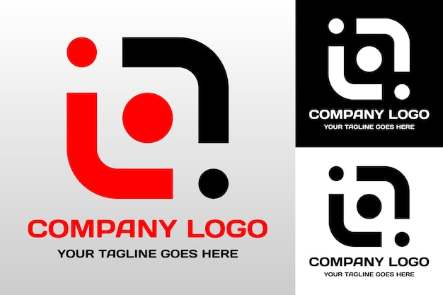 Vettore logo aziendale con geometrica semplice