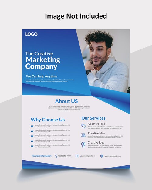 Vector company marketing flyer design 2022