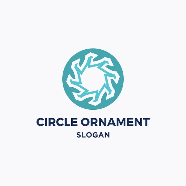 Vettore nome dell'azienda ornamento del cerchio modello di progettazione del logo