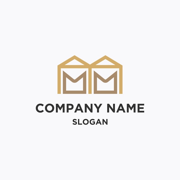 Vettore nome di azienda home logo design template