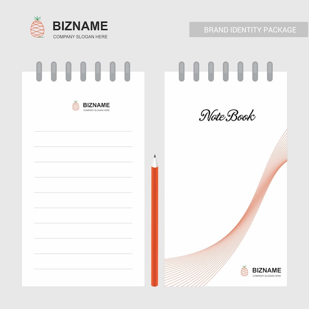 Company notebook and diary with creative design vector