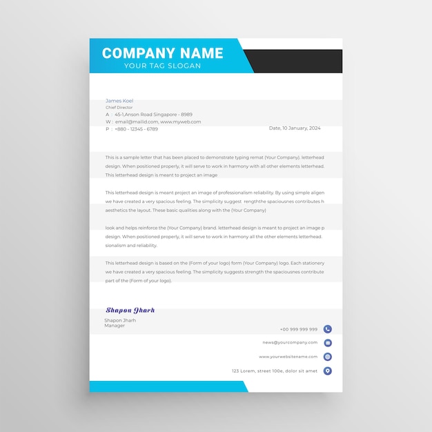 Vector company official letterhead vector 45745