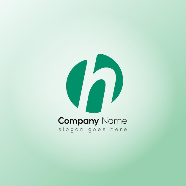Il nome del design del logo dell'azienda o dell'organizzazione inizia con h