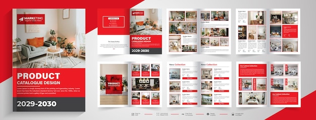 Vector company product catalog design template, modern product catalog design template