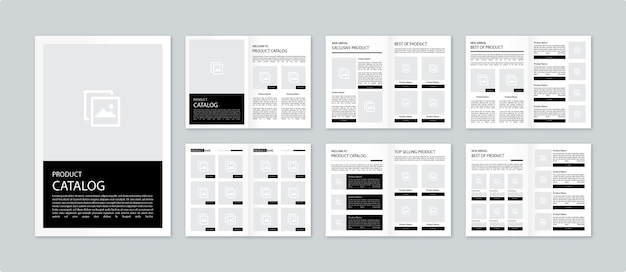 Company product catalog design template or multipurpose product brochure