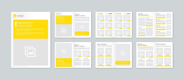 Company product catalog design template or multipurpose product brochure