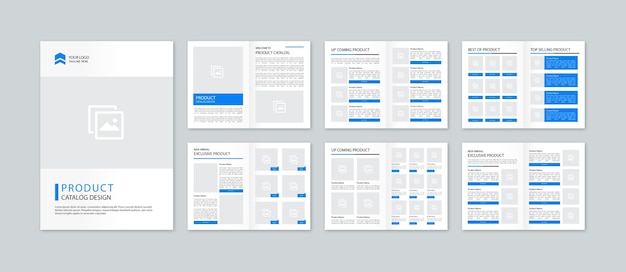 Modello di progettazione del catalogo dei prodotti dell'azienda o brochure del prodotto multiuso