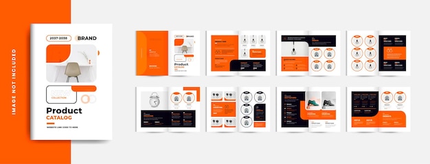 Company product catalogue design template or furniture catalogue brochure design