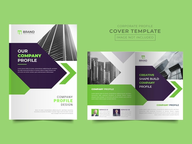 Company profile book cover brochure template layout design