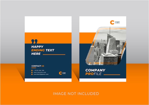 Vector company profile brochure cover template layout design