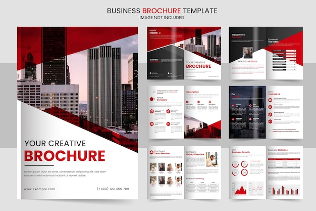 Vector company profile brochure design brochure creative design multipurpose template with cover