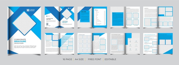 Vector company profile brochure design template layout