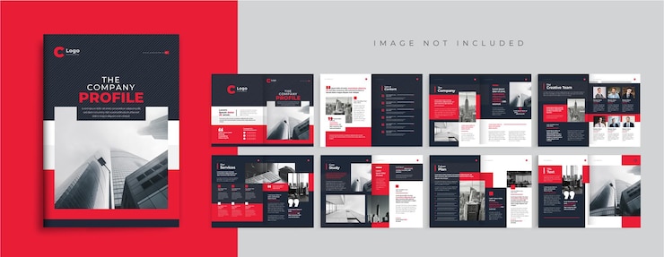 Vector company profile brochure template design creative corporate business brochure layout