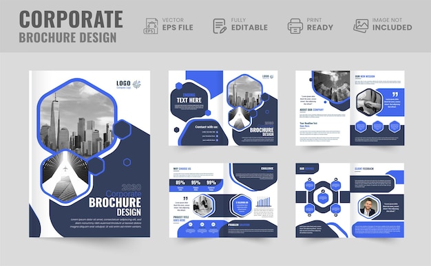 Company profile brochure template design