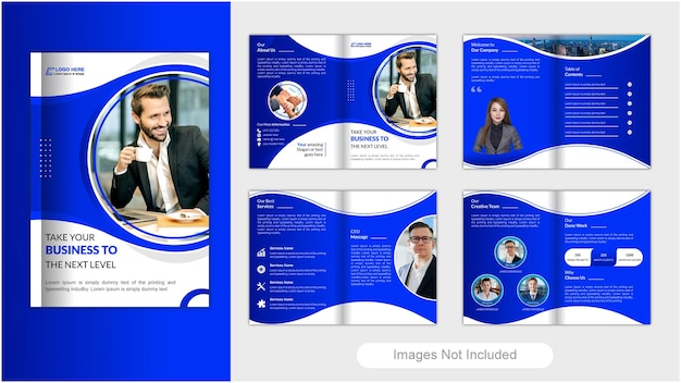 Company profile brochure template layout design multipage corporate business brochure design