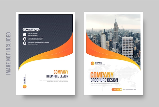 Вектор Шаблон брошюры с профилем компании или дизайн обложки брошюры или шаблон брошюры о корпоративном бизнесе