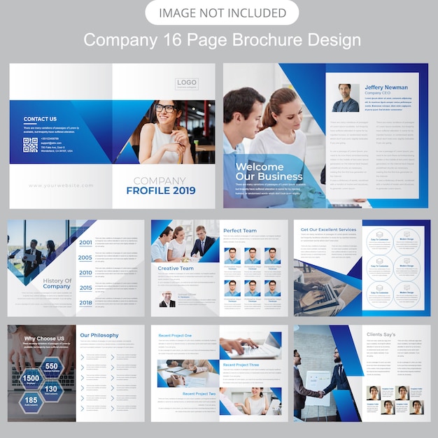 Vector company profile brochure template