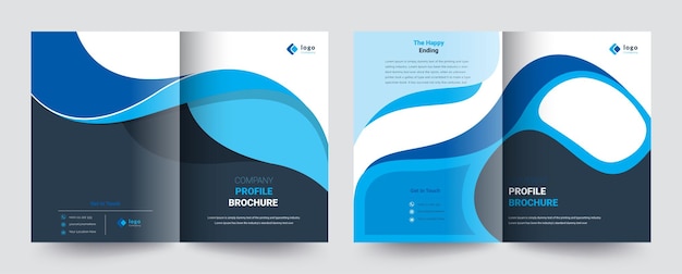 Vector company profile business brochure cover design template adept for multipurpose projects