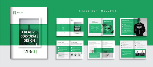 Vettore profilo aziendale progettazione brochure aziendale layout modello brochure professionale aziendale