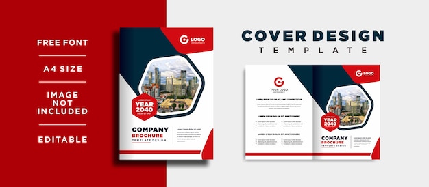 Company profile cover design template or brochure cover template design