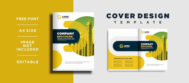 Company profile cover design template or brochure cover template design